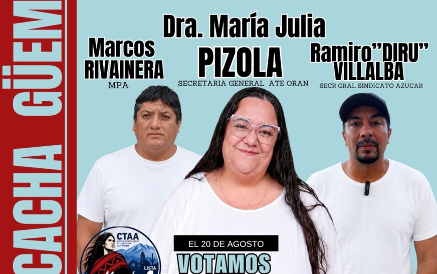 Rivaineira y Ochoa apuestan al recambio en la CTA Salta: “Es hora de un recambio generacional”