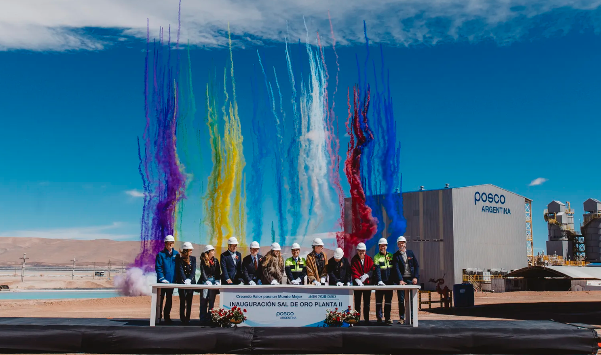 Sáenz inauguró la nueva planta de litio de POSCO en la Puna salteña